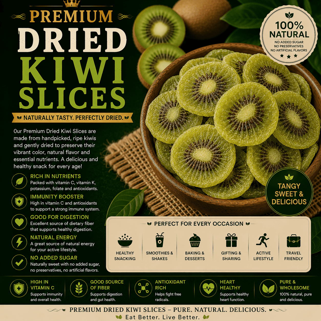 Dried Kiwi Slices