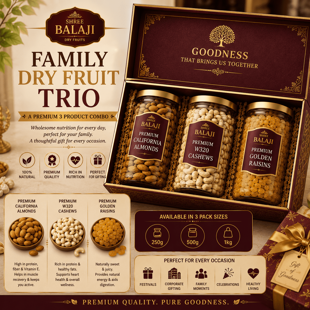 Family Dry Fruit Trio